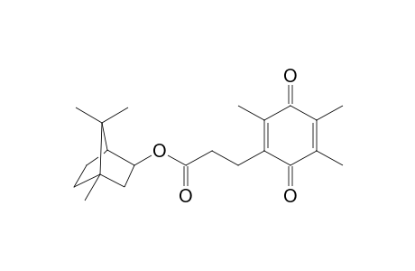 Propanoic acid, 3-(3,4,6-trimethyl-2,5-dioxocyclohexa-3,6-dienyl)-, 4,7,7-trimethyl-2-bicyclo[2.2.1]heptyl ester