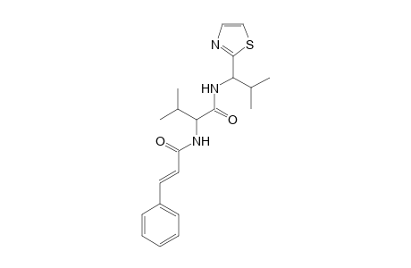 (2S)-3-methyl-N-[(1S)-2-methyl-1-(1,3-thiazol-2-yl)propyl]-2-[(2E)-3-phenylprop-2-enamido]butanamide