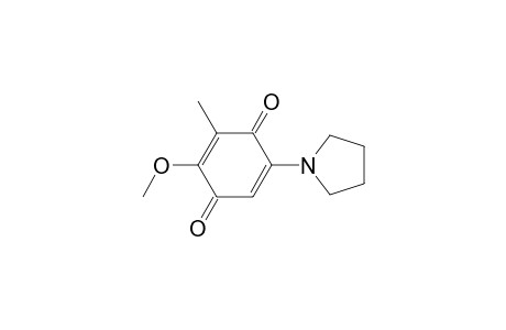 2-Methoxy-3-methyl-5-(1-pyrrolidinyl)cyclohexa-2,5-diene-1,4-dione