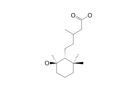 3-METHYL-5-(2,2,6-TRIMETHYL-6-HYDROXY-1-CYClOHEXYL)-PENTANOIC-ACID