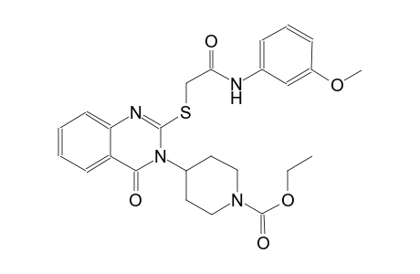 1-piperidinecarboxylic acid, 4-(2-[[2-[(3-methoxyphenyl)amino]-2-oxoethyl]thio]-4-oxo-3(4H)-quinazolinyl)-, ethyl ester