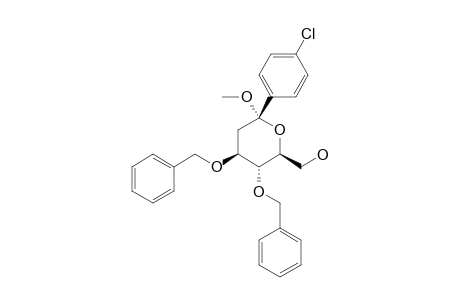 METHYL-2-DEOXY-3,4-DI-O-BENZYL-BETA-D-ARABINO-C-(4-CHLOROPHENYL)-HEXOPYRANOSIDE