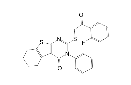 benzo[4,5]thieno[2,3-d]pyrimidin-4(3H)-one, 2-[[2-(2-fluorophenyl)-2-oxoethyl]thio]-5,6,7,8-tetrahydro-3-phenyl-