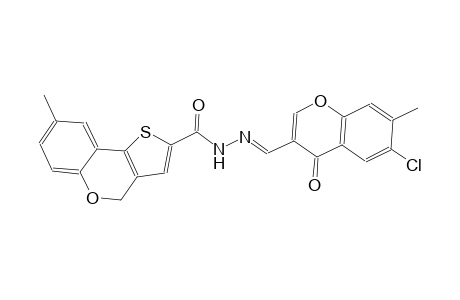 N'-[(E)-(6-chloro-7-methyl-4-oxo-4H-chromen-3-yl)methylidene]-8-methyl-4H-thieno[3,2-c]chromene-2-carbohydrazide