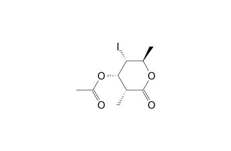 2H-Pyran-2-one, 4-(acetyloxy)tetrahydro-5-iodo-3,6-dimethyl-, (3.alpha.,4.alpha.,5.alpha.,6.beta.)-