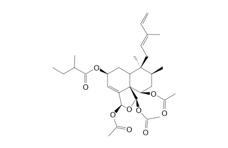 CASEARLUCIN-C;REL-(2S,5R,6R,8S,9S,10R,18S,19R)-6,18,19-TRIACETOXY-18,19-EPOXY-2-(2-XI-METHYLBUTANOYLOXY)-CLERODA-3,12,14-TRIENE
