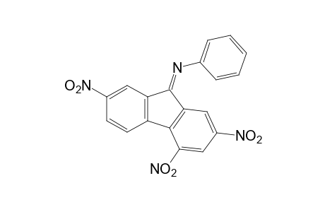 N-(2,4,7-trinitro-9-fluorenylidene)aniline
