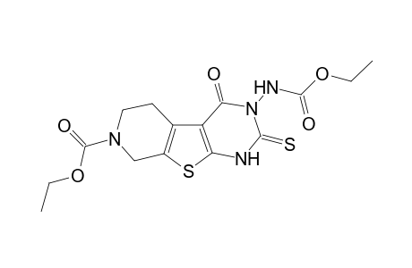 ethyl 3-(ethoxycarbonylamino)-4-oxo-2-thioxo-1,5,6,8-tetrahydropyrido[2,3]thieno[2,4-b]pyrimidine-7-carboxylate