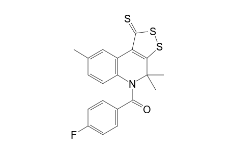 (4-fluorophenyl)-(4,4,8-trimethyl-1-sulfanylidene-5-dithiolo[3,4-c]quinolinyl)methanone