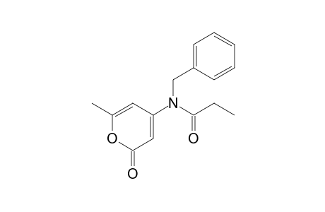 N-Benzyl-N-(6-methyl-2-oxo-2H-pyran-4-yl)propionamide