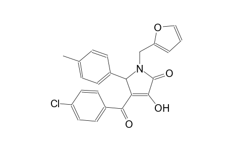 4-(4-chlorobenzoyl)-1-(2-furylmethyl)-3-hydroxy-5-(4-methylphenyl)-1,5-dihydro-2H-pyrrol-2-one