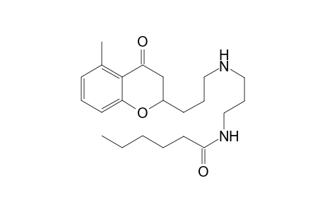 N-[3-[3-(4-keto-5-methyl-chroman-2-yl)propylamino]propyl]hexanamide