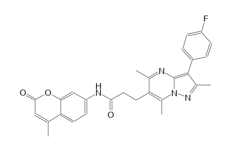 pyrazolo[1,5-a]pyrimidine-6-propanamide, 3-(4-fluorophenyl)-2,5,7-trimethyl-N-(4-methyl-2-oxo-2H-1-benzopyran-7-yl)-