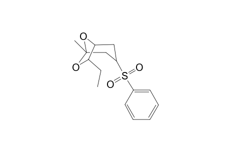 5-Methyl-3-(phenylsulfonyl)-7-ethyl-6,8-dioxabicyclo[3.2.1]octane