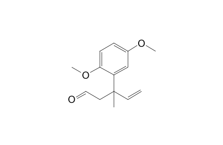 (E)-3-(2,5-Dimethyloxyphenyl)-3-methylpent-4-enal