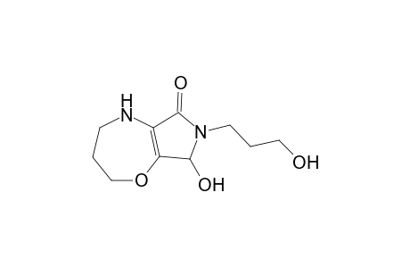 6H-Pyrrolo[3,4-b][1,4]oxazepin-6-one, 2,3,4,5,7,8-hexahydro-8-hydroxy-7-(3-hydroxypropyl)-