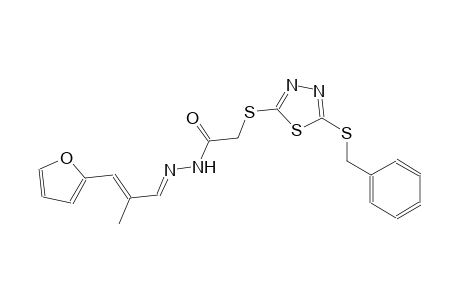 acetic acid, [[5-[(phenylmethyl)thio]-1,3,4-thiadiazol-2-yl]thio]-, 2-[(E,2E)-3-(2-furanyl)-2-methyl-2-propenylidene]hydrazide