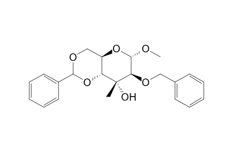 Methyl 2-O-benzyl-4,6-O-benzylidene-3-C-methyl-.alpha.-D-altropyranoside