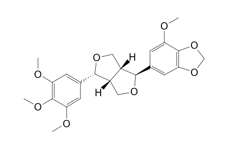 2-EPISESALATIN;2-EPI-(3,4,5-TRIMETHOXYPHENYL)-6-(3,4-METHYLENEDIOXY-5-METHOXYPHENYL)-CIS-3,7-DIOXA-BICYCLO-[3.30]-OCTANE