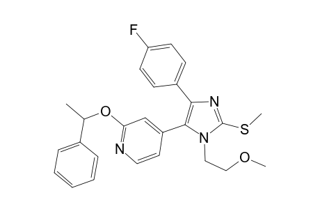 4-[5-(4-Fluoro-phenyl)-3-(2-methoxy-ethyl)-2-methylsulfanyl-3H-imidazol-4-yl]-2-(1-phenyl-ethoxy)-pyridine