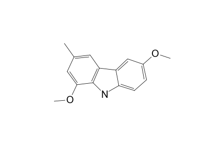 ClAUSENINE;1,6-DIMETHOXY-3-METHYL-CARBAZOLE