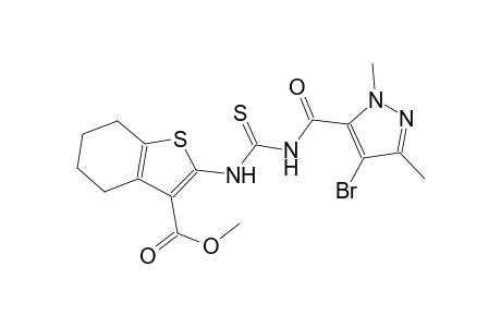 methyl 2-[({[(4-bromo-1,3-dimethyl-1H-pyrazol-5-yl)carbonyl]amino}carbothioyl)amino]-4,5,6,7-tetrahydro-1-benzothiophene-3-carboxylate