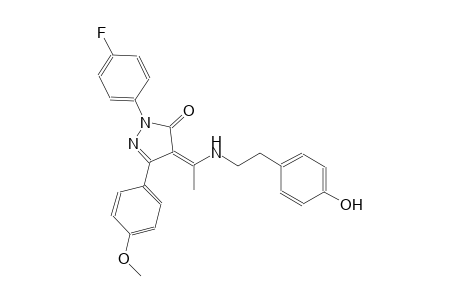 3H-pyrazol-3-one, 2-(4-fluorophenyl)-2,4-dihydro-4-[1-[[2-(4-hydroxyphenyl)ethyl]amino]ethylidene]-5-(4-methoxyphenyl)-, (4Z)-