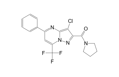 3-chloro-5-phenyl-2-(1-pyrrolidinylcarbonyl)-7-(trifluoromethyl)pyrazolo[1,5-a]pyrimidine