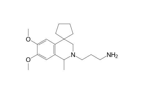 3-(6,7-dimethoxy-1-methyl-2-spiro[1,3-dihydroisoquinoline-4,1'-cyclopentane]yl)-1-propanamine