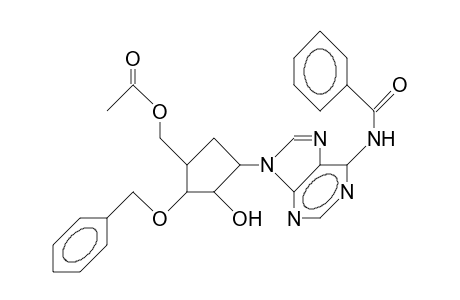 1-(6-Benzoyl-adenine) 5-O-acetyl-3-O-benzyl-A-D-carbaxyloside