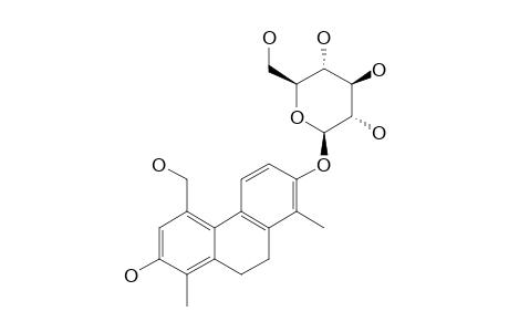 EFFUSIDE-IV;12-O-BETA-D-GLUCOPYRANOSYL-1,8-DIMETHYL-2,7-DIHYDROXY-5-HYDROXYMETHYL-9,10-DIHYDRO-PHENANTHRENE