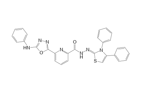 6-(5-(Phenylamino)-1,3,4-oxadiazol-2-yl)-N'-(3,4-diphenylthiazol-2(3H)-ylidene) pyridine-2-carbohydrazide