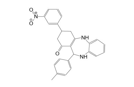11-(4-methylphenyl)-3-(3-nitrophenyl)-2,3,4,5,10,11-hexahydro-1H-dibenzo[b,e][1,4]diazepin-1-one
