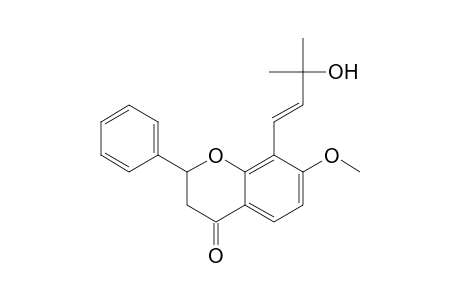 2,3-Dihydro-8-(3-hydroxy-3-methylbut-1-enyl)-7-methoxy-2-phenyl-4H-1-benzopyran-4-one