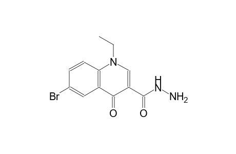 3-Quinolinecarboxylic acid, 6-bromo-1-ethyl-1,4-dihydro-4-oxo-, hydrazide