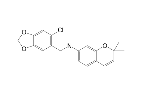 N-(2-CHLORO-4,5-METHYLENEDIOXYBENZYL)-2,2-DIMETHYL-7-CHROMENYLAMINE
