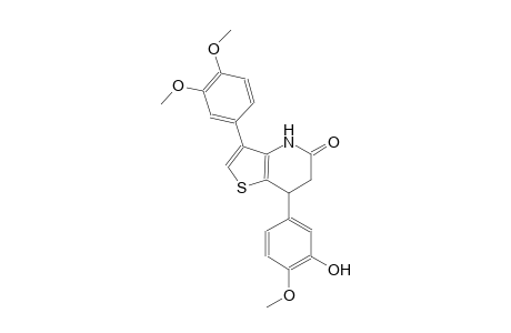 thieno[3,2-b]pyridin-5(4H)-one, 3-(3,4-dimethoxyphenyl)-6,7-dihydro-7-(3-hydroxy-4-methoxyphenyl)-