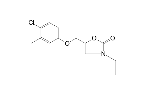 5-[(4-CHLORO-m-TOLYLOXY)METHYL]-3-ETHYL-2-OXAZOLIDINONE