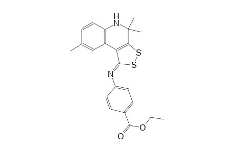 ethyl 4-{[(1Z)-4,4,8-trimethyl-4,5-dihydro-1H-[1,2]dithiolo[3,4-c]quinolin-1-ylidene]amino}benzoate