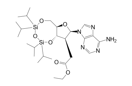 3',5'-O-(Tetraisopropyldisiloxane-1,3-diyl)-2'-deoxy-2'(S)-[(ethoxycarbonyl)methyl]-Adenosine