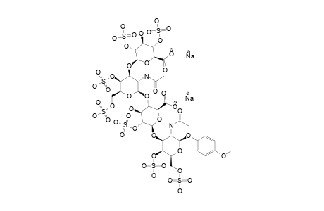 #38-DISODIUM-SALT;4-METHOXYPHENYL-O-(2,4-DI-O-SULFO-BETA-D-GLUCOPYRANOSYLURONIC-ACID)-(1->3)-O-(2-ACETAMIDO-2-DEOXY-4,6-DI-O-SULFO-BETA-D-GALACTOPYRANOSIDE-DIS