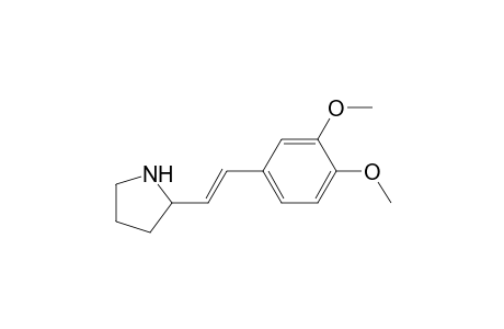 Pyrrolidine, 2-[2-(3,4-dimethoxyphenyl)ethenyl]-, (E)-(.+-.)-