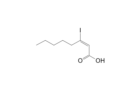 (E)-3-iodo-2-octenoic acid