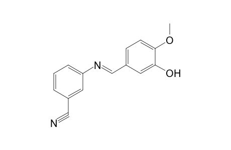 3-([(E)-(3-Hydroxy-4-methoxyphenyl)methylidene]amino)benzonitrile