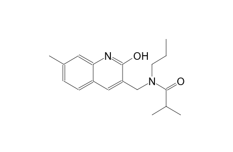 N-[(2-hydroxy-7-methyl-3-quinolinyl)methyl]-2-methyl-N-propylpropanamide