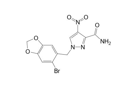 1H-Pyrazole-3-carboxamide, 1-[(6-bromo-1,3-benzodioxol-5-yl)methyl]-4-nitro-