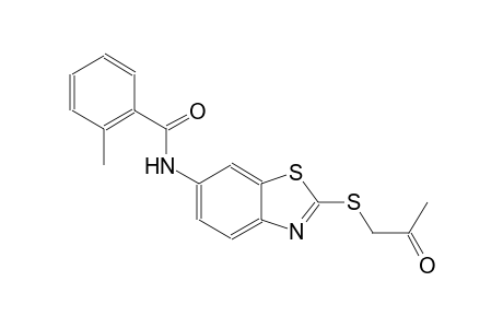 2-methyl-N-{2-[(2-oxopropyl)sulfanyl]-1,3-benzothiazol-6-yl}benzamide