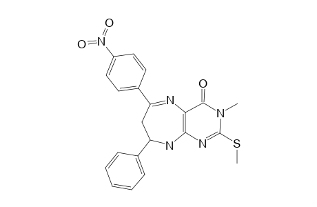 2,3,6,7-TETRAHYDRO-7-METHYL-8-METHYLTHIO-4-(4-NITROPHENYL)-2-PHENYL-1H-PYRIMIDO-[4,5-B]-[1,4]-DIAZEPIN-6-ONE