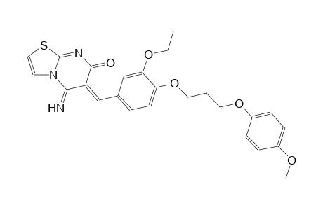 (6Z)-6-{3-ethoxy-4-[3-(4-methoxyphenoxy)propoxy]benzylidene}-5-imino-5,6-dihydro-7H-[1,3]thiazolo[3,2-a]pyrimidin-7-one