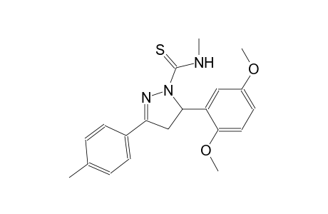 5-(2,5-dimethoxyphenyl)-N-methyl-3-(4-methylphenyl)-4,5-dihydro-1H-pyrazole-1-carbothioamide
